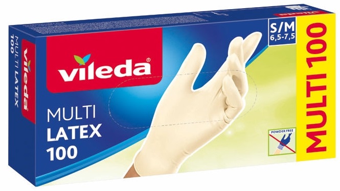 VILEDA NATURAL LATEX 100 – GUANTI IN LATTICE NATURALE